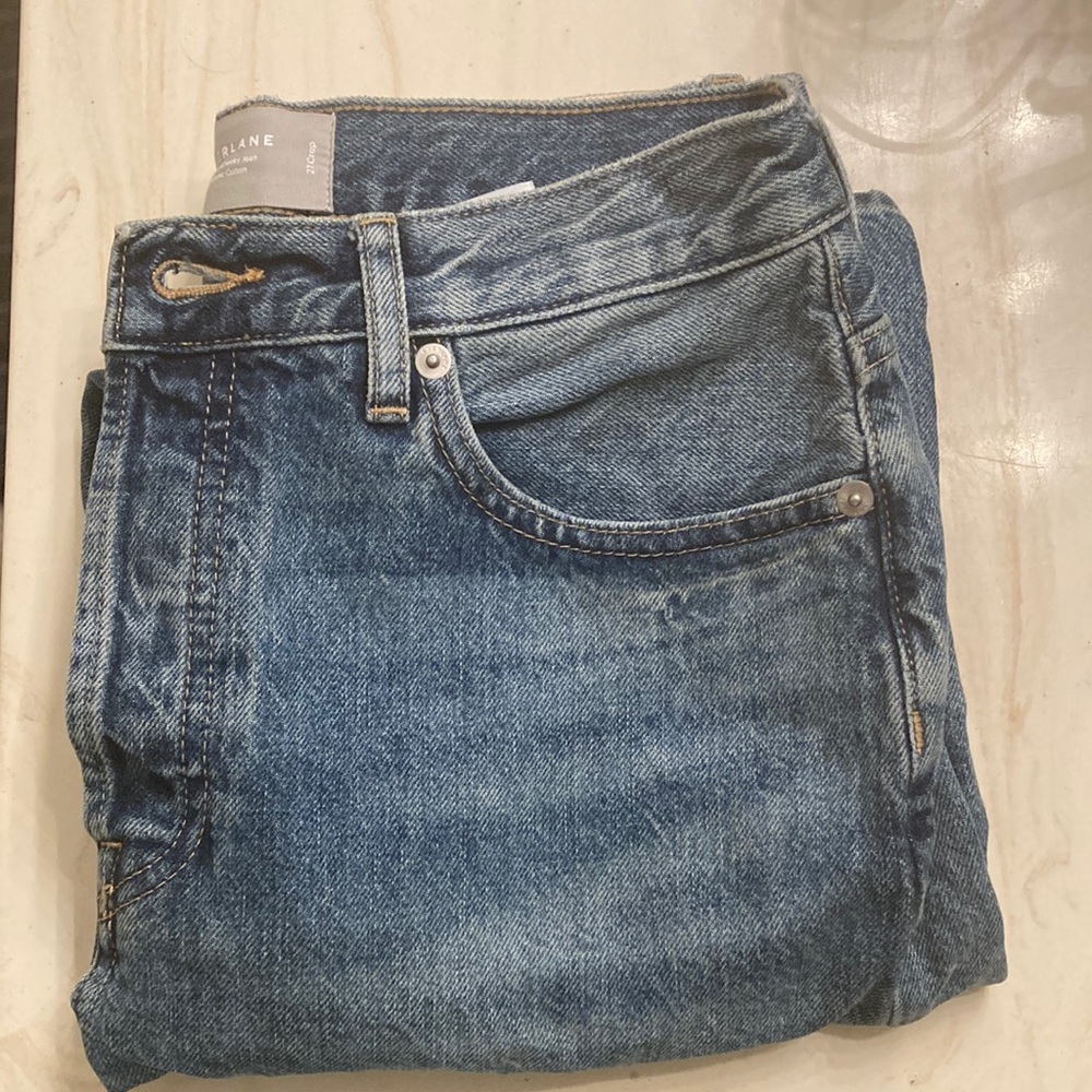 Everlane The 90s Cheeky Jean Organic Cotton Button Fly Blue Size 27 Crop